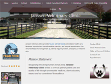 Tablet Screenshot of janssenvetclinic.com